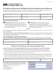 Formulario DHS-3371-SPA Formulario De Autorizacion De Deposito Directo De Manutencion De Menores - Minnesota (Spanish), Page 3