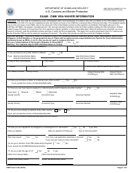 Document preview: CBP Form I-736 Guam - CNMI Visa Waiver Information