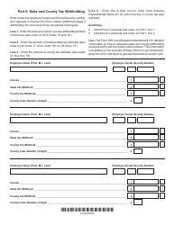 State Form 48684 Schedule IN-H Indiana Household Employment Taxes - Indiana, Page 2
