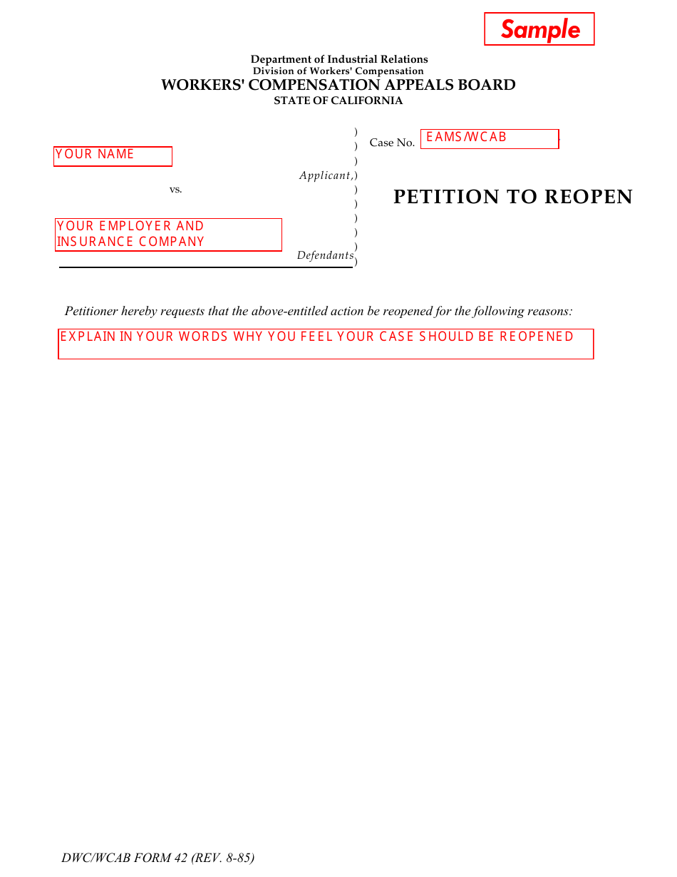Form IA11 Information  Assistance Unit Guide - How to File a Petition to Reopen - California, Page 9