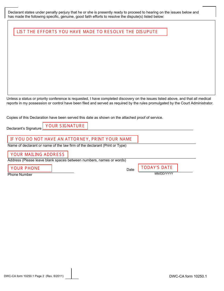 Form IA5 Information  Assistance Unit Guide - How to File a Declaration of Readiness to Proceed - California, Page 10