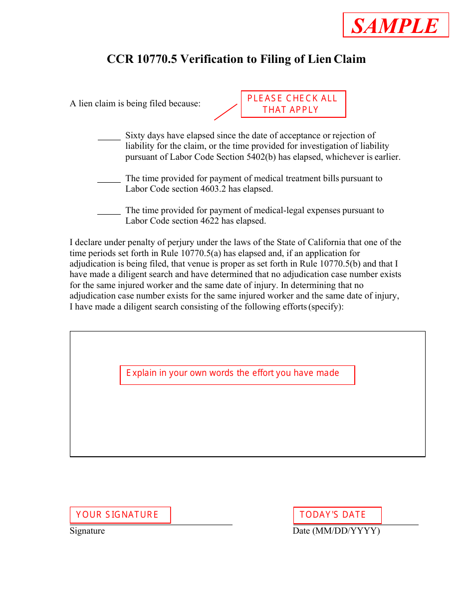 Form IA10 Information  Assistance Unit Guide - How to File a Lien - California, Page 13