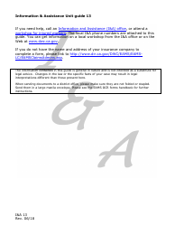Form I&amp;A13 Information &amp; Assistance Unit Guide - How to File an Appeal of the Administrative Director - California, Page 2