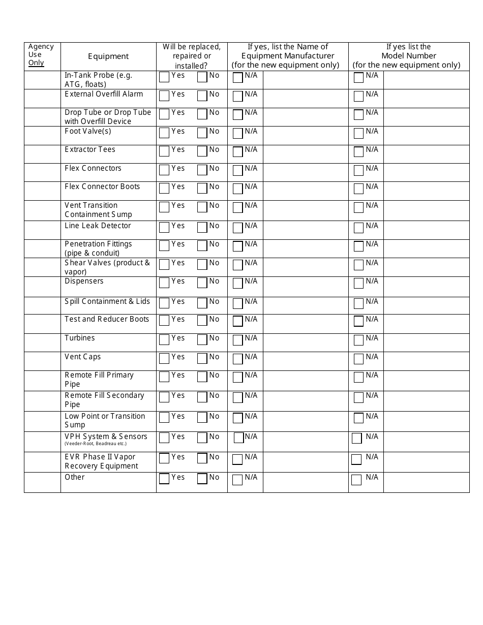 Application for a Permit to Install Upgrade or Repair Underground Storage Tank(S) for Hazardous Substances - Inyo County, California, Page 3