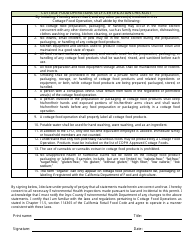 Application for Cottage Food Operation Permit - Inyo County, California, Page 3