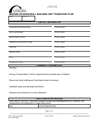Document preview: Form DOC13-084 Mission Housing/Skill Building Unit Transition Plan - Washington