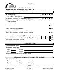 Form DOC13-084 Mission Housing/Skill Building Unit Transition Plan - Washington, Page 4