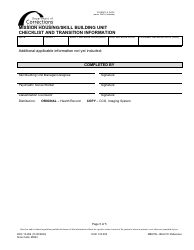 Form DOC13-084 Mission Housing/Skill Building Unit Transition Plan - Washington, Page 5