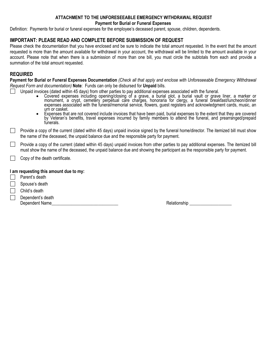 Unforeseeable Emergency Withdrawal Request Form - Nc 457 Plan - North Carolina, Page 14