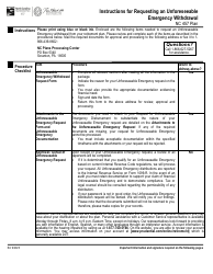 Unforeseeable Emergency Withdrawal Request Form - Nc 457 Plan - North Carolina