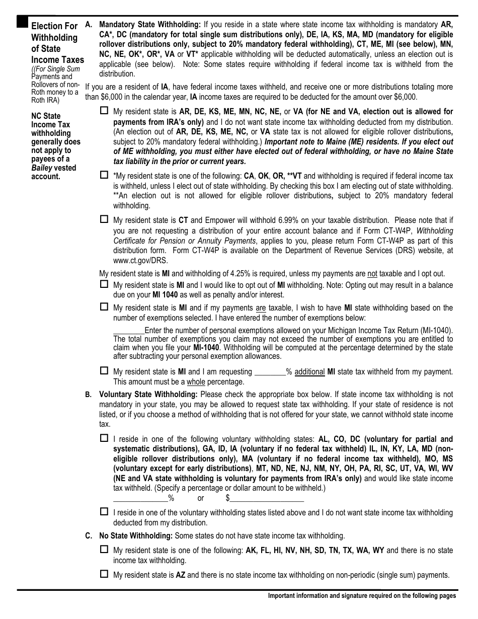 Unforeseeable Emergency Withdrawal Request Form - Nc 457 Plan - North Carolina, Page 4