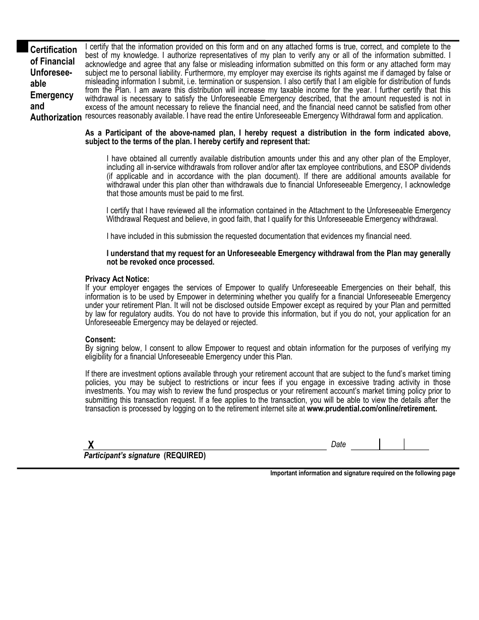 Unforeseeable Emergency Withdrawal Request Form - Nc 457 Plan - North Carolina, Page 6