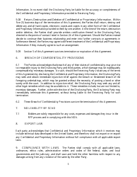 Mutual Nondisclosure and Confidentiality Agreement - Michigan, Page 5