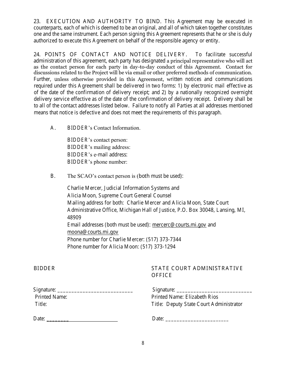Mutual Nondisclosure and Confidentiality Agreement - Michigan, Page 8