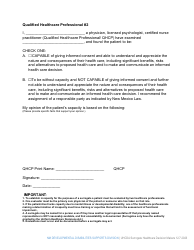The New Mexico Uniform Healthcare Decisions Act: General Information Regarding Capacity and the Designation of a Surrogate Healthcare Decision Maker - New York, Page 4