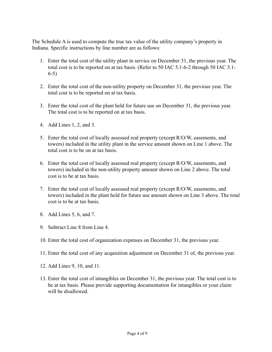 Instructions for State Form 40408, UD-45 Annual Report - Indiana, Page 4