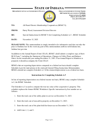Instructions for State Form 47338 Schedule A-5 Remc Schedule - Indiana