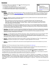 Form ITD3405 Conditional Title Statement of Facts - Idaho, Page 2