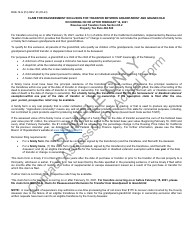 Form BOE-19-G Claim for Reassessment Exclusion for Transfer Between Grandparent and Grandchild Occurring on or After February 16, 2021 - Sample - California, Page 4