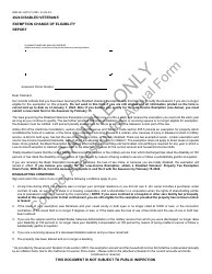 Document preview: Form BOE-261-GNT Disabled Veterans' Exemption Change of Eligibility Report - Sample - California, 2024