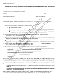 Form BOE-261-GNT Disabled Veterans&#039; Exemption Change of Eligibility Report - Sample - California, Page 2