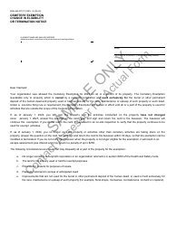 Form BOE-265-NT Cemetery Exemption Change in Eligibility or Termination Notice - Sample - California