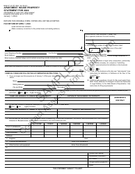 Document preview: Form BOE-571-R Apartment House Property Statement - Sample - California, 2024