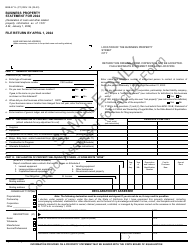 Document preview: Form BOE-571-L Business Property Statement - Sample - California, 2024