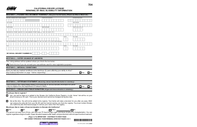 Form DL410 FO California Driver License Renewal by Mail Eligibility Information - California, Page 2