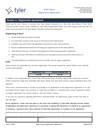 Mvd Online Registration Agreement - New Mexico