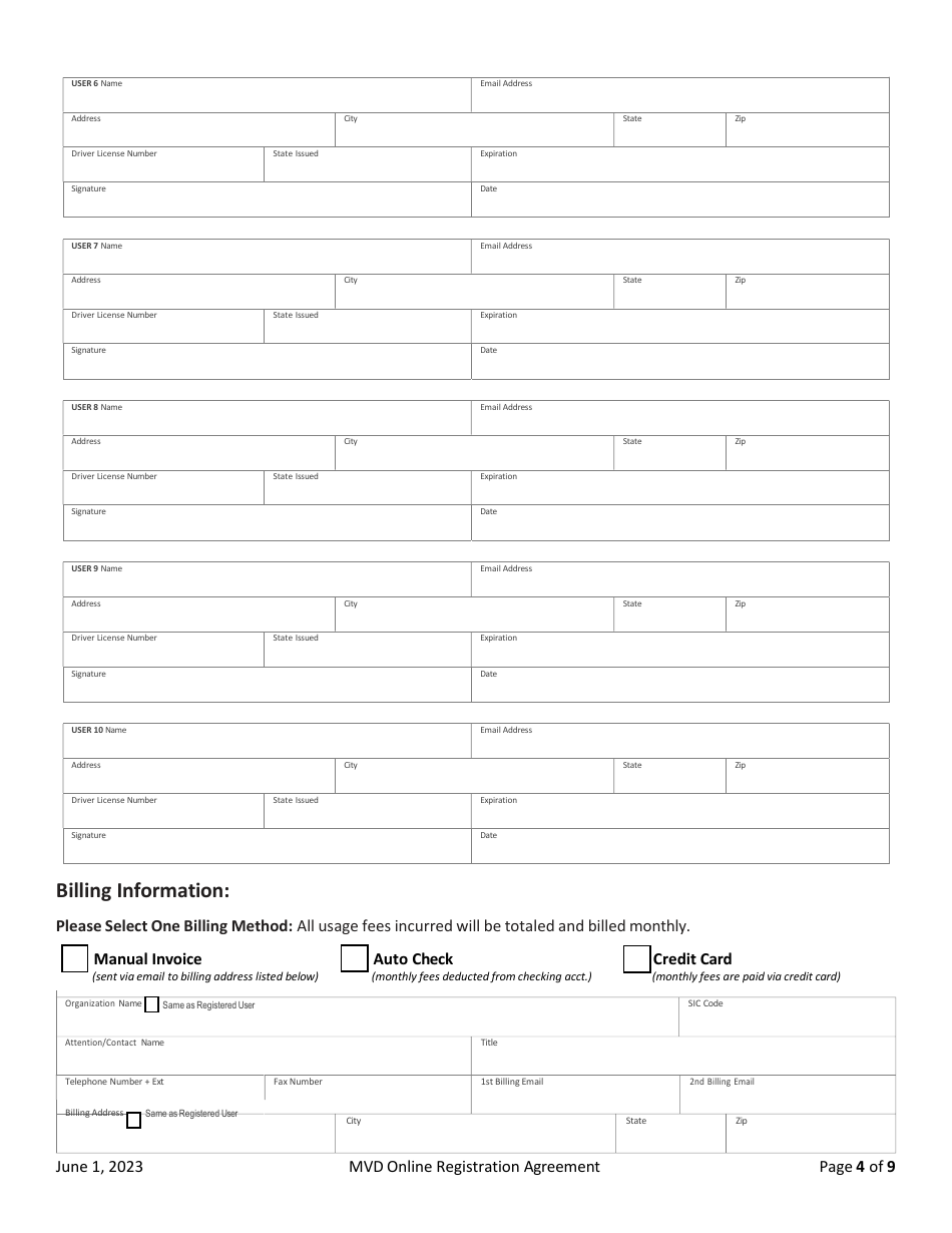 Mvd Online Registration Agreement - New Mexico, Page 4