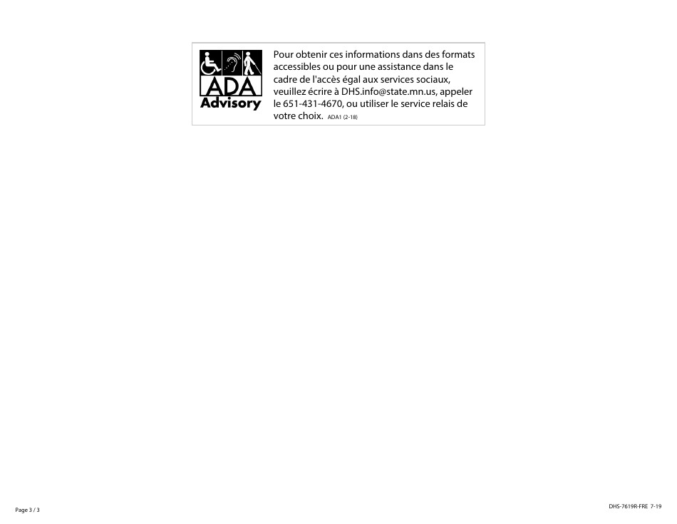 Form DHS-7641R-FRE Youth Exploitation or Trafficking Safety Plan - Minnesota (French), Page 3