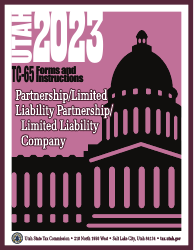 Instructions for Form TC-65 Utah Partnership/Limited Liability Partnership/Limited Liability Company Return of Income - Utah