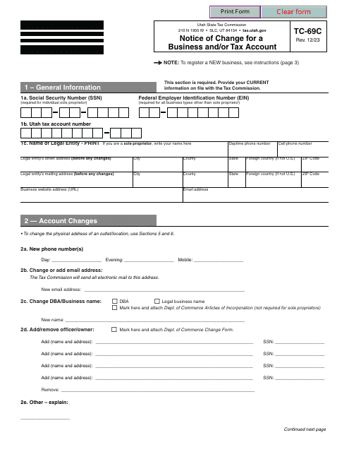 Form TC-69C  Printable Pdf