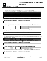 Form CS-0946 Prison Rape Elimination Act (Prea) Risk Assessment - Tennessee, Page 2