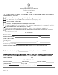 Document preview: Exhibit A Property Enhancement Grant Program Checklist and Application - City of Greenacres, Florida