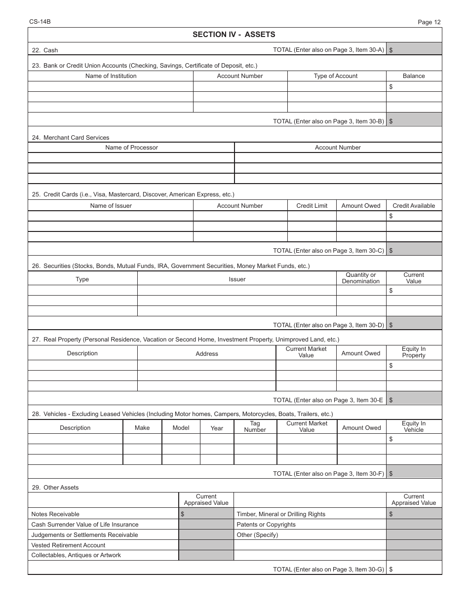 Form RV-F0200501 Offer in Compromise Application - Tennessee, Page 12