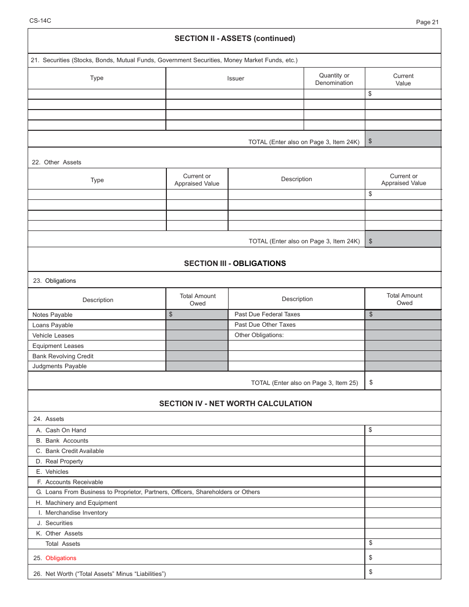 Form RV-F0200501 Offer in Compromise Application - Tennessee, Page 21