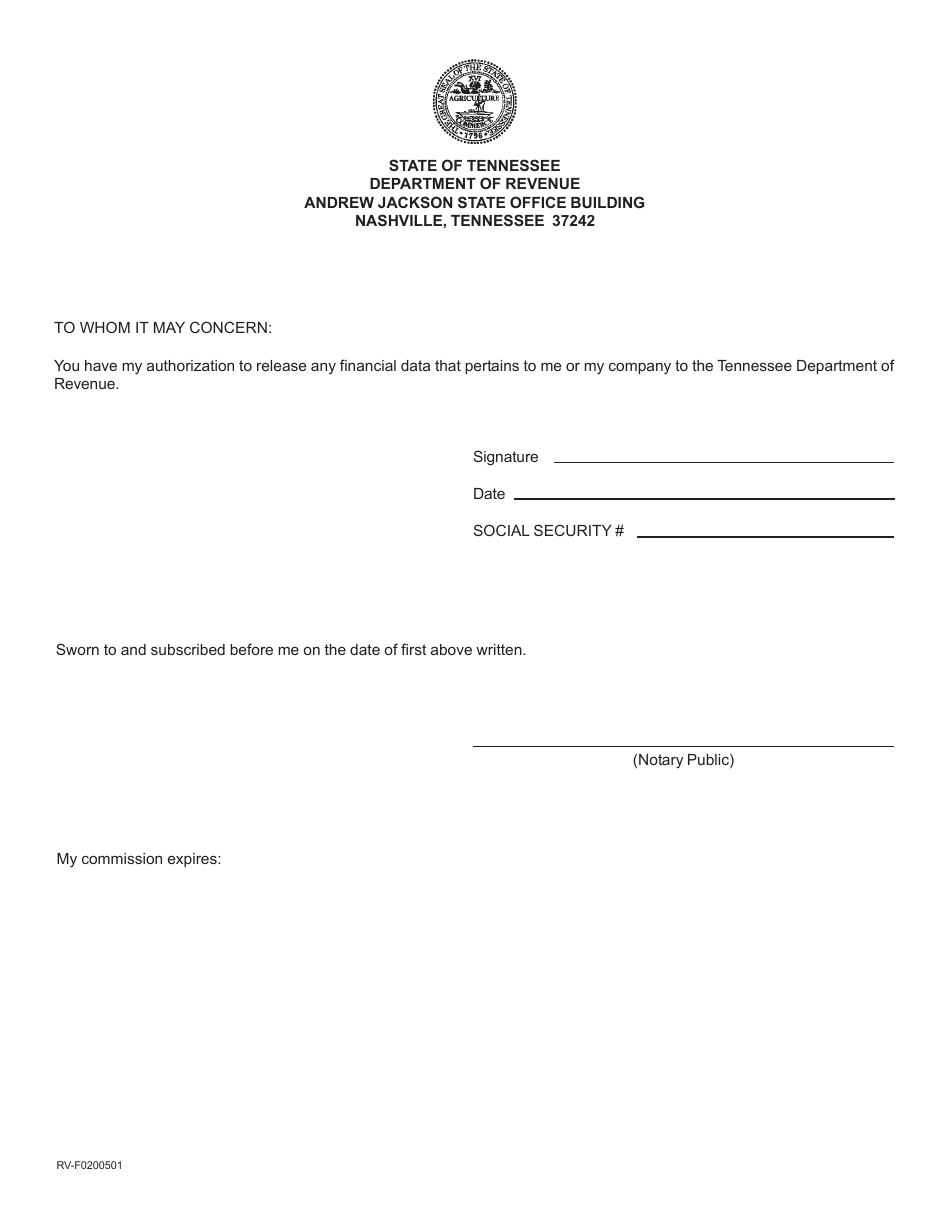 Form RV-F0200501 Offer in Compromise Application - Tennessee, Page 23