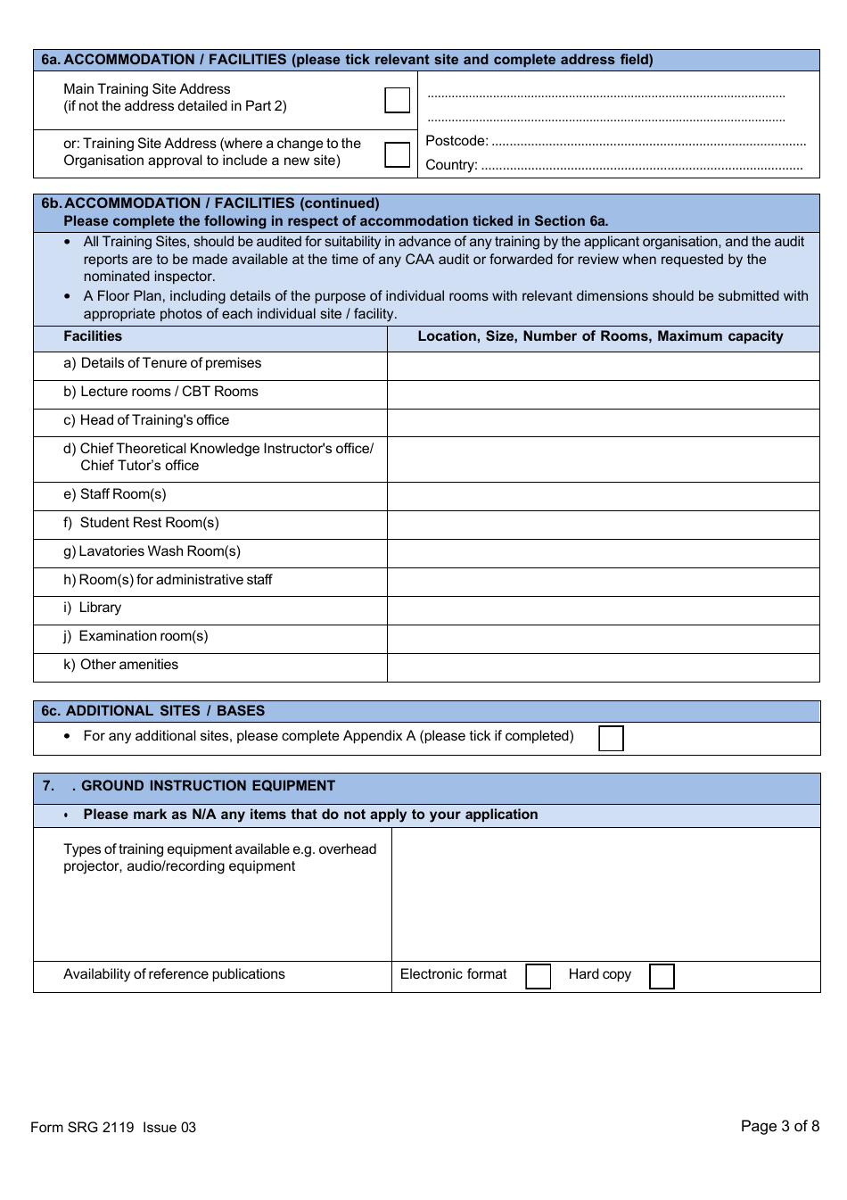Form SRG2119 Application for Initial Accreditation or Variation to Accreditation as an Assessor of Language Proficiency in English Under UK Aircrew Regulation Part-Fcl.055 and Amc1 Fcl.055(N) - United Kingdom, Page 3