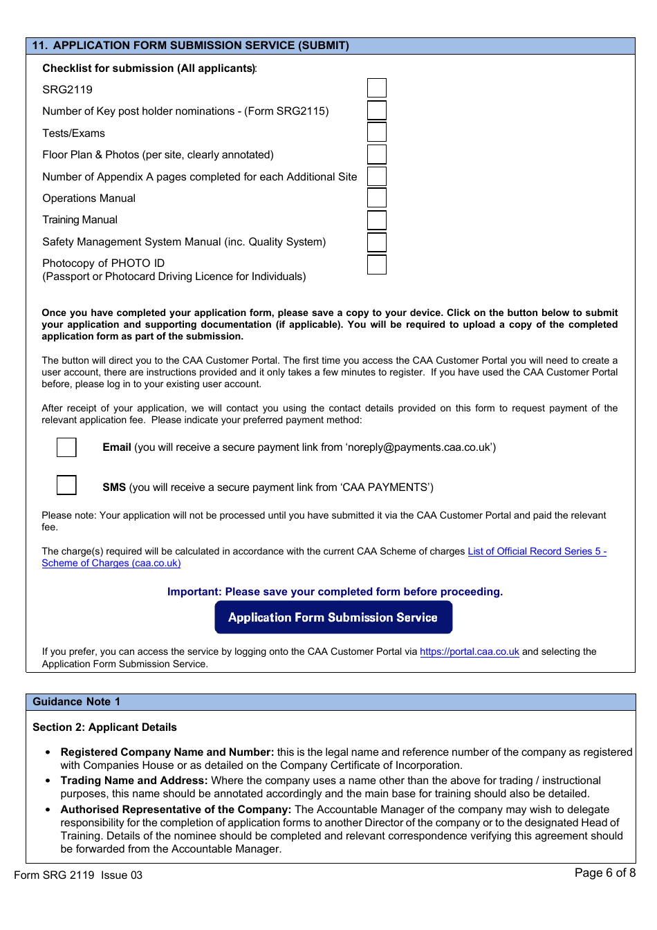 Form SRG2119 Application for Initial Accreditation or Variation to Accreditation as an Assessor of Language Proficiency in English Under UK Aircrew Regulation Part-Fcl.055 and Amc1 Fcl.055(N) - United Kingdom, Page 6