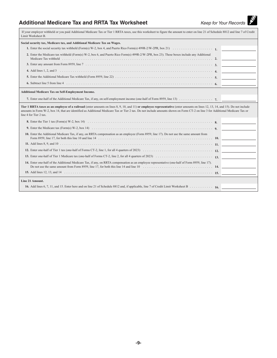 Download Instructions for IRS Form 1040 Schedule 8812 Credits for