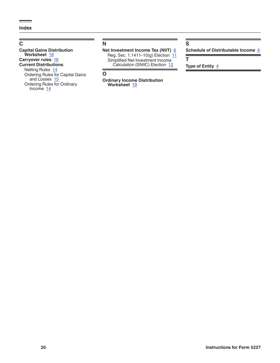 Instructions for IRS Form 5227 Split-Interest Trust Information Return, Page 20