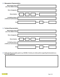 Election-Supporting Technology Manufacturer Registration Application, Page 2