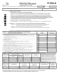Document preview: Form IT-205-A Fiduciary Allocation - New York