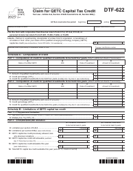 Form DTF-622 Claim for Qetc Capital Tax Credit - New York