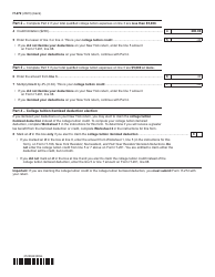 Form IT-272 Claim for College Tuition Credit or Itemized Deduction - Full-Year New York State Residents Only - New York, Page 2
