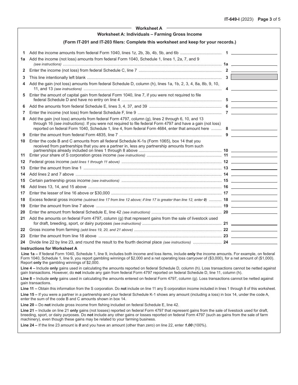 Instructions for Form IT-649 Farm Donations to Food Pantries Credit - New York, Page 3
