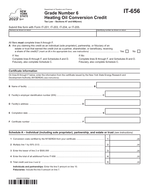 Form IT-656 2023 Printable Pdf