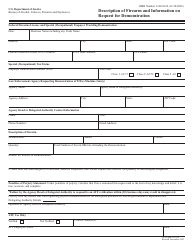 Document preview: ATF Form 5320.24 Description of Firearm and Information on Request for Demonstration